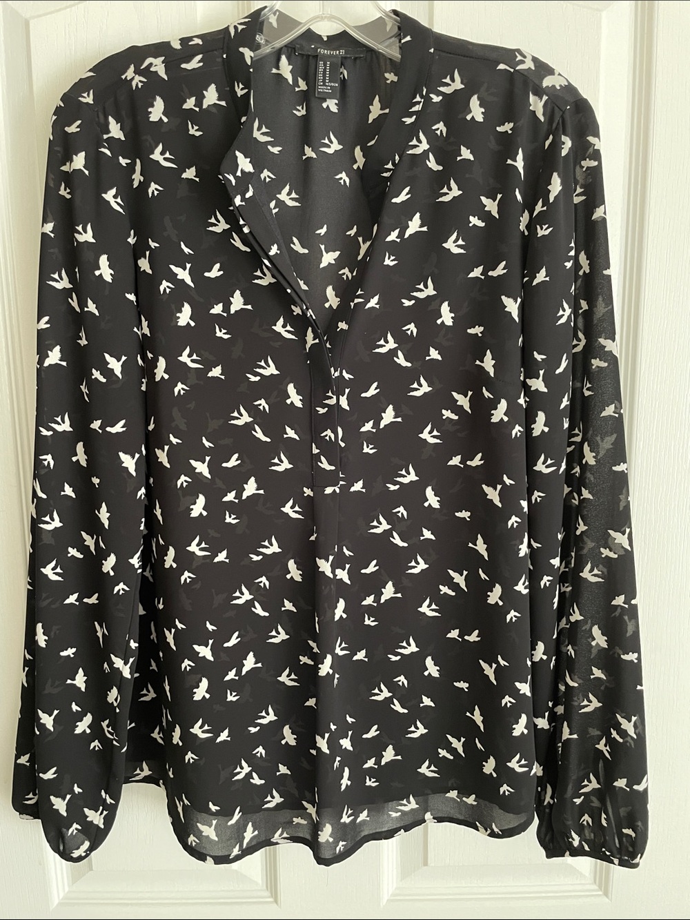 Forever 21 Blouse with Bird Print
